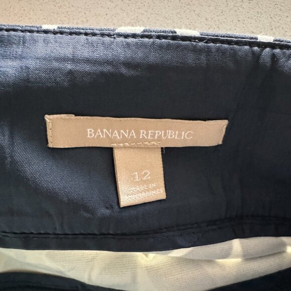 Banana Republic - Printed Ponte Mini Skirt - Navy / White print - Picture 4 of 6